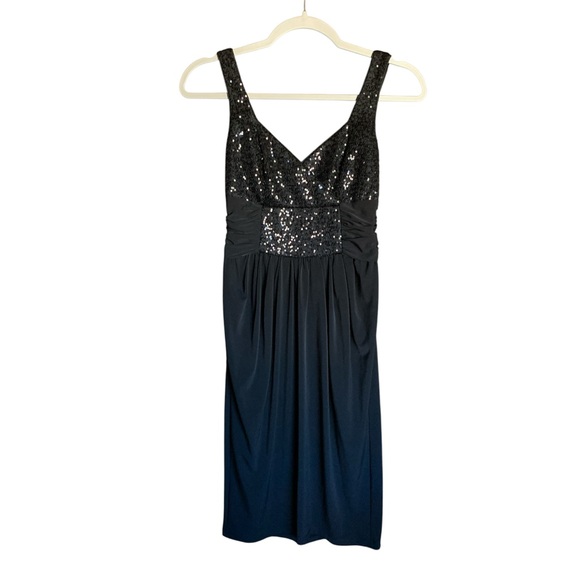 Maggy London womens black cocktail dress midi size 2 formal event sleeveless - Picture 1 of 9